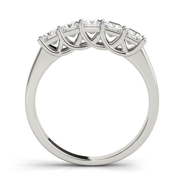 Princess Diamond Multi-Stone Wedding Band