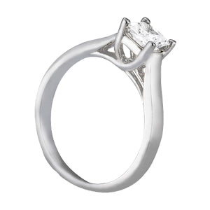 18K White Gold 1/3 CT Diamond Trellis Engagement Ring