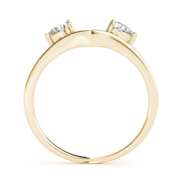 18K Yellow Gold Pear Diamond Wedding Ring