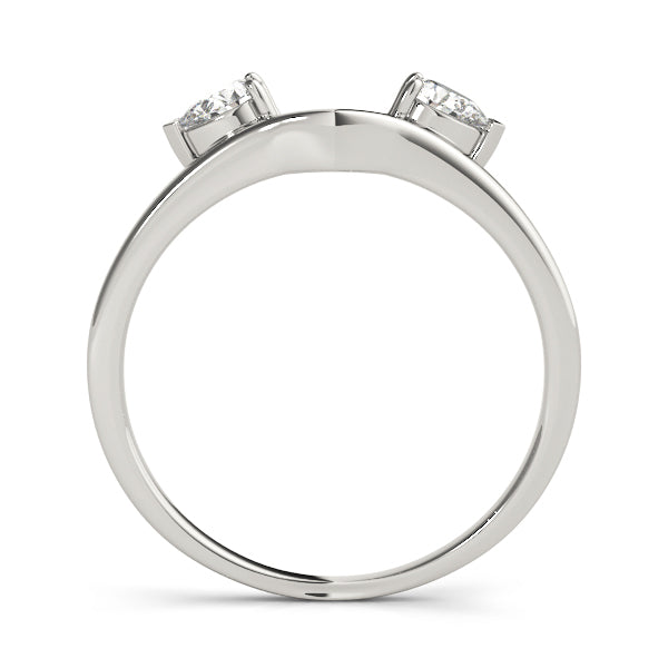 18K White Gold Pear Diamond Wedding Ring