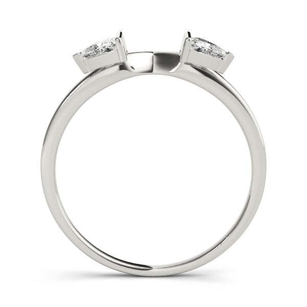 18K White Gold Trillion Diamond Wedding Ring
