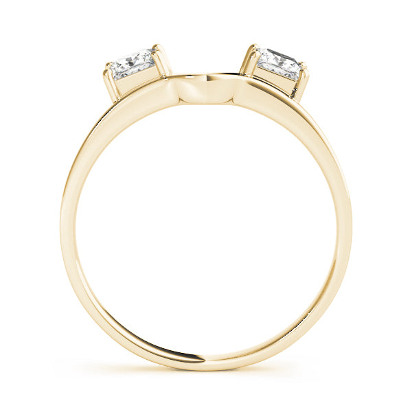 14K Yellow Gold Square Diamond Wedding Ring