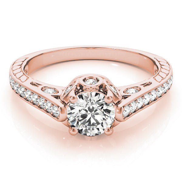 Rose Gold 1 CT Vintage Diamond Engagement Ring