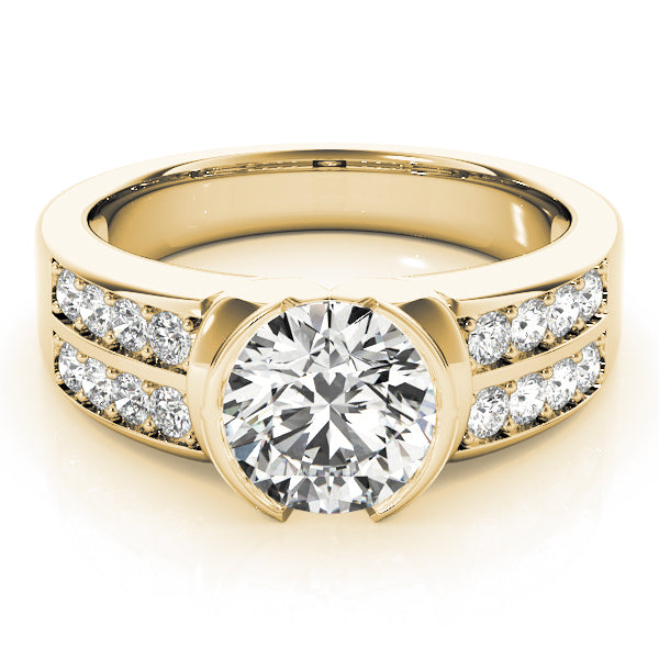 18K Yellow Gold 1.25ctw PavÃ© Diamond Engagement Ring