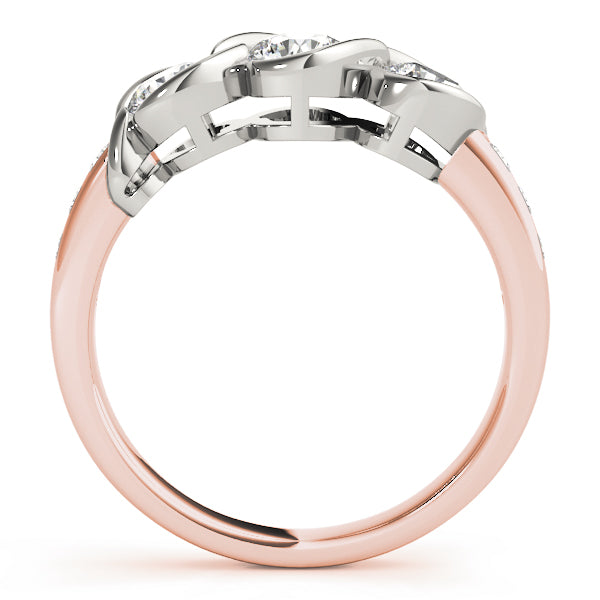 14K Rose Gold 1 CT Diamond Three-Stone Engagement Ring