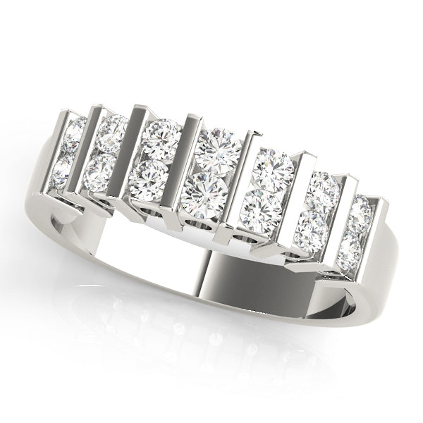 14K White Gold Round Diamond Wedding Ring