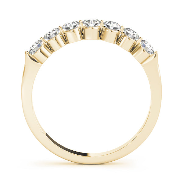 14K Yellow Gold Round Diamond Wedding Ring