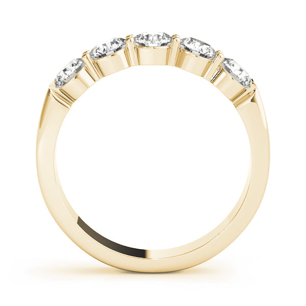 18K Yellow Gold 5-Stone Diamond Wedding Ring