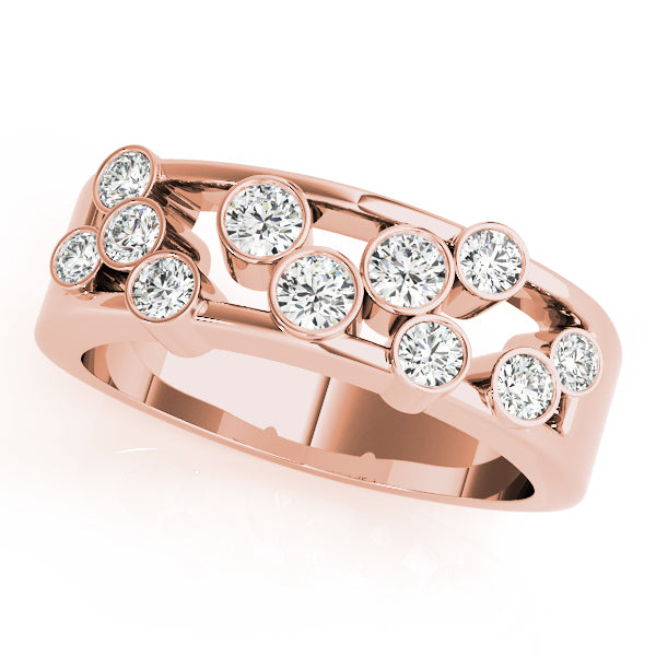 Rose Gold Multi-Stone Diamond Fashion Ring