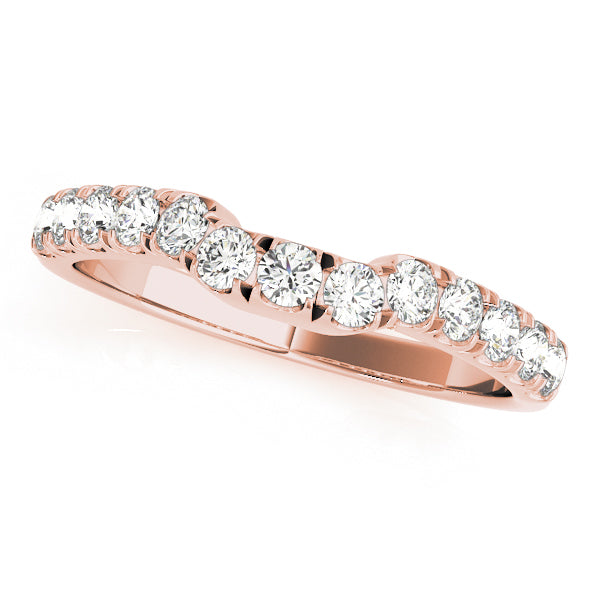 14K Rose Gold Multi-Diamond Wedding Band