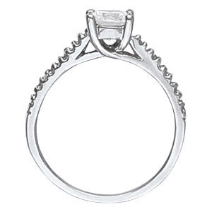 14K White Gold Multi-Diamond Wedding Band