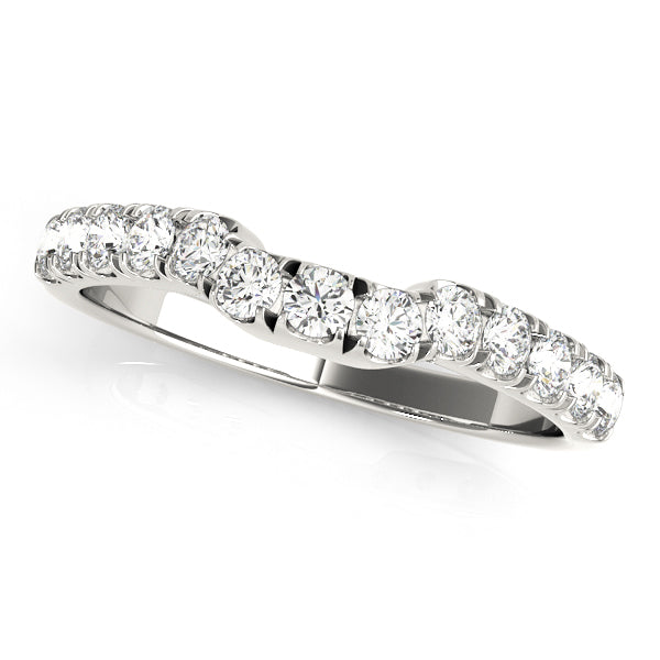 18K White Gold Multi-Diamond Wedding Band