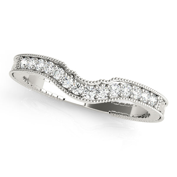 Platinum 1/4 CT Diamond Wedding Ring for Her