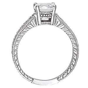 Vintage 1.0 CT Round Diamond Engagement Ring