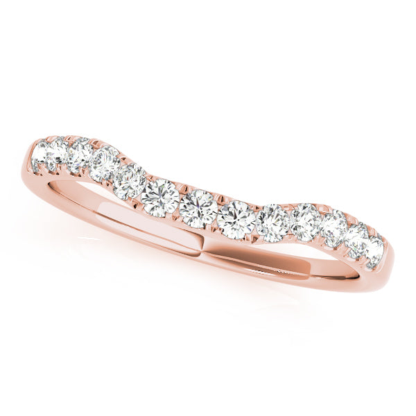 14K Rose Gold Multi-Diamond Wedding Band