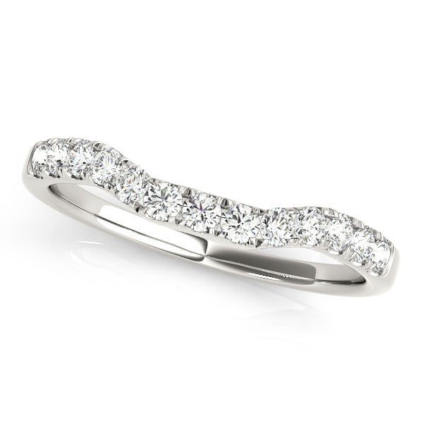 18K White Gold 3/8 ct Diamond Wedding Band