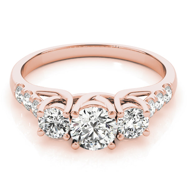 18K Rose Gold 0.5ctw Round Diamond Engagement Ring