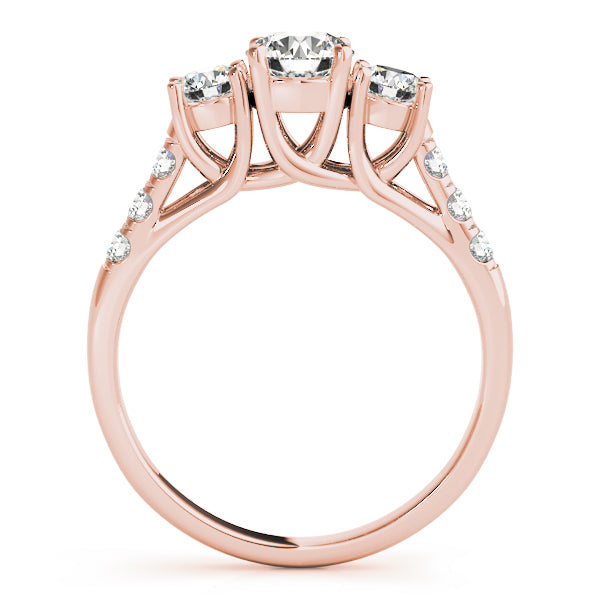 18K Rose Gold 0.5ctw Round Diamond Engagement Ring