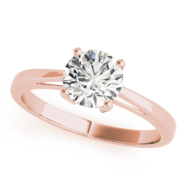 18K Rose Gold 1ct Diamond Engagement Solitaire Ring