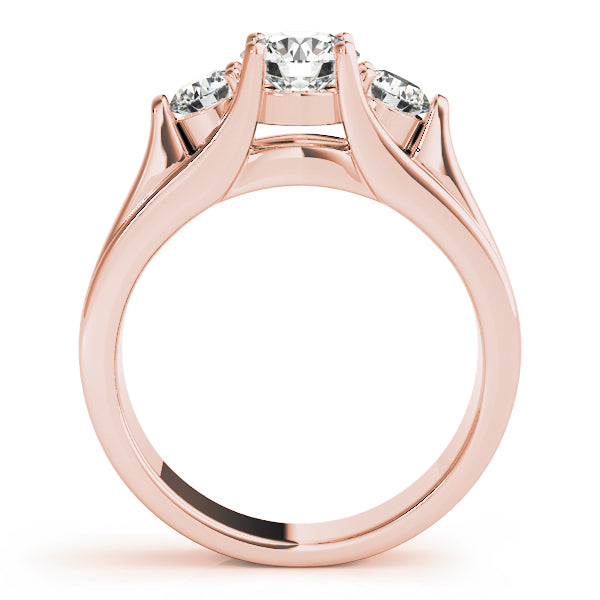 14K Rose Gold 1 CT Round Diamond Engagement Ring