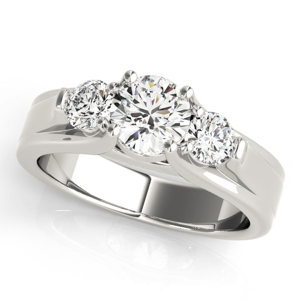 Three Stone Diamond Engagement Ring