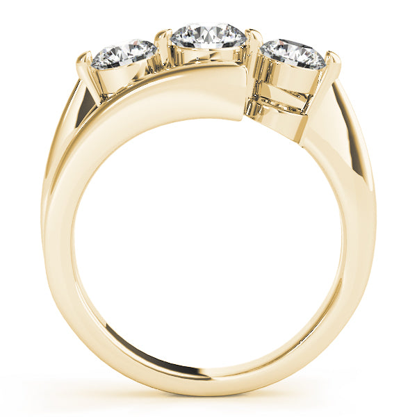 14K Yellow Gold 1 ct Diamond Three-Stone Ring