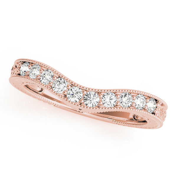 18K Rose Gold Diamond Wedding Ring