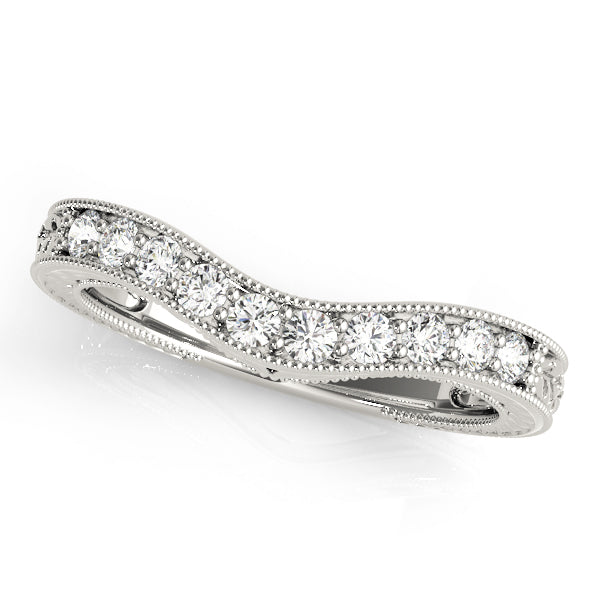 14K White Gold Round Diamond Wedding Ring