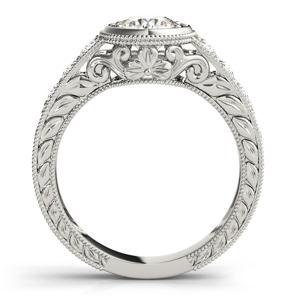 Platinum Vintage Diamond Engagement Ring 0.31ctw