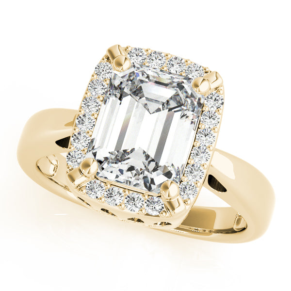 14K Yellow Gold Cushion Diamond Fashion Ring
