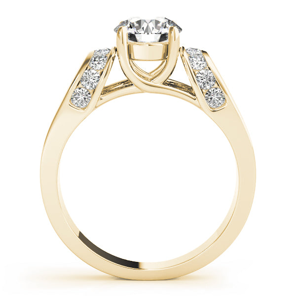 14K Yellow Gold Round Diamond Solitaire Ring