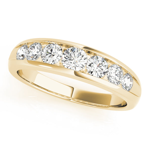 14K Yellow Gold Diamond Wedding Band 1 ctw