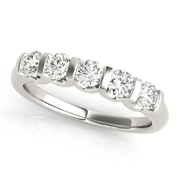 Platinum 1 CT Diamond Multi-Stone Wedding Band