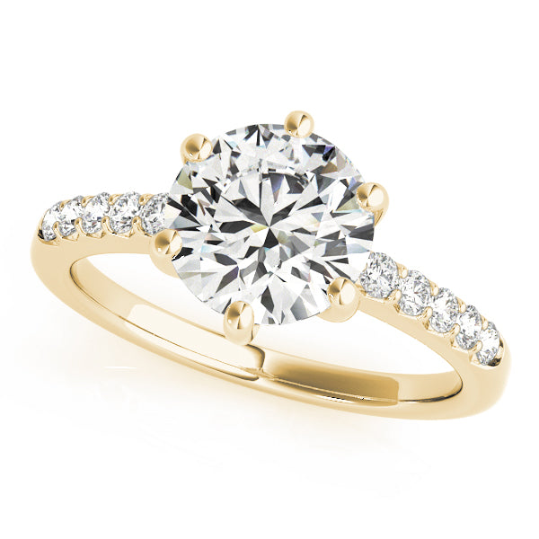 14K Yellow Gold 1 ct Diamond Engagement Ring