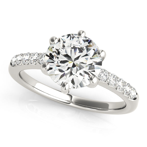 1 CT Round Diamond Engagement Ring