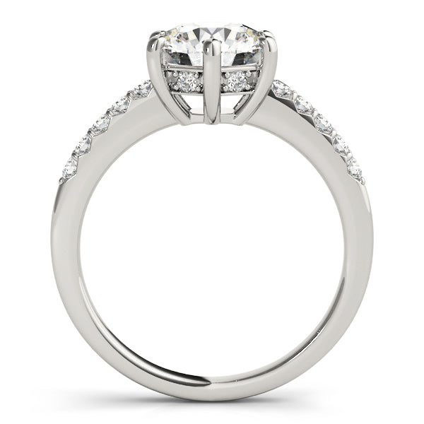 Single Row Diamond Engagement Ring