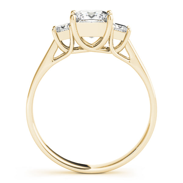 18K Yellow Gold 1 ct Diamond Three-Stone Engagement Ring
