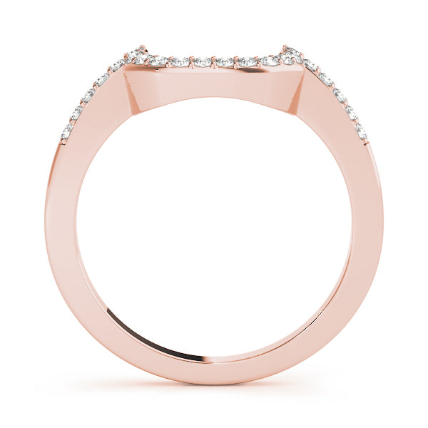 18K Rose Gold Diamond Wedding Ring
