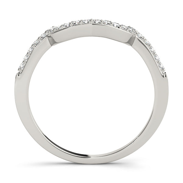 14K White Gold 1/6 CT Diamond Wedding Band