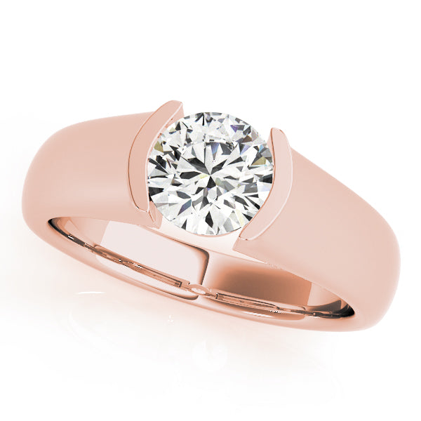 18K Rose Gold 1ct Diamond Engagement Solitaire Ring