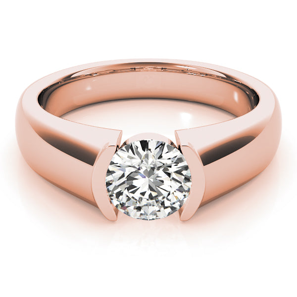 18K Rose Gold 1ct Diamond Engagement Solitaire Ring