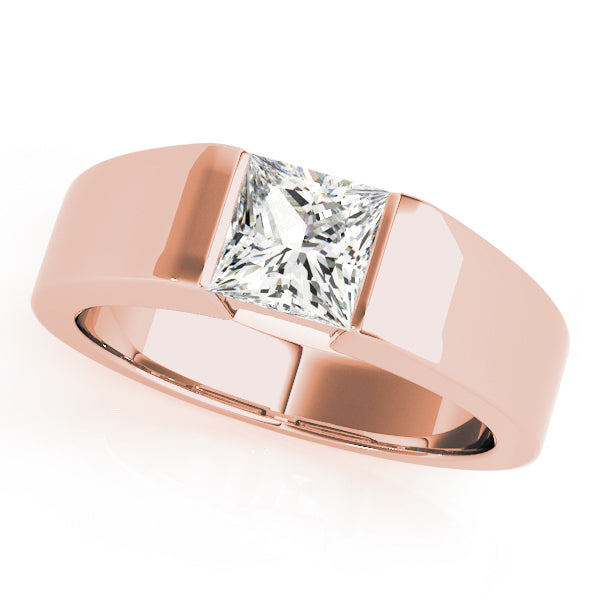 18K Rose Gold Diamond Solitaire Engagement Ring