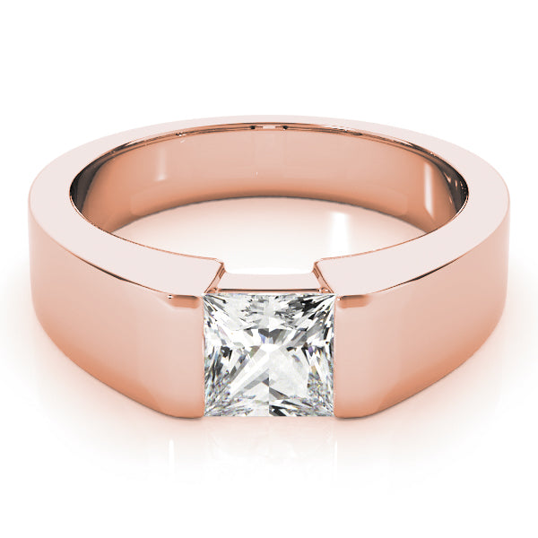 18K Rose Gold Diamond Solitaire Engagement Ring