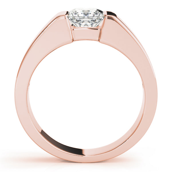 18K Rose Gold Diamond Solitaire Engagement Ring