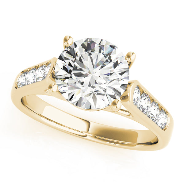 18K Yellow Gold 1.3 ctw Round Diamond Engagement Ring