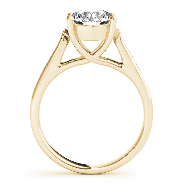 14K Yellow Gold Diamond Trellis Engagement Ring 1.38ctw