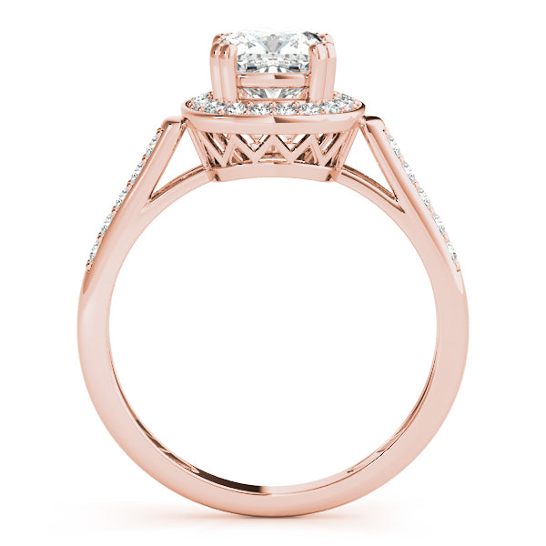 Rose Gold 1/5 CT Diamond Cushion Fashion Ring