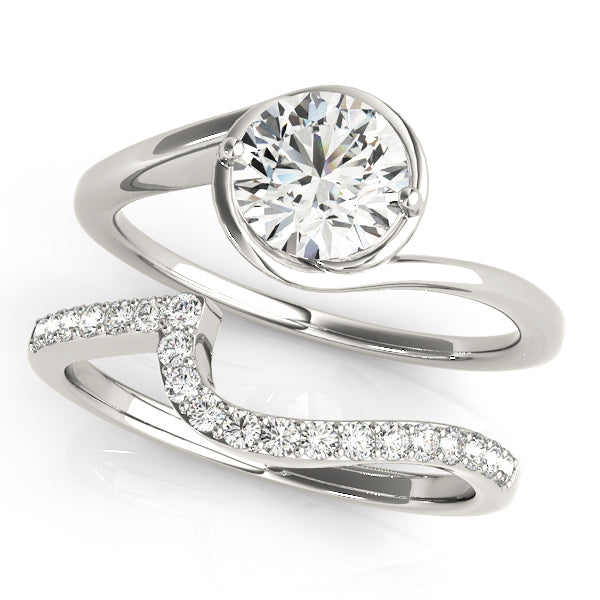 1ct Diamond 18K White Gold Solitaire Engagement Ring