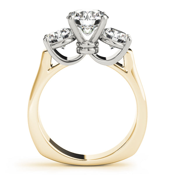 14K Yellow Gold 1 CT Diamond Three-Stone Engagement Ring