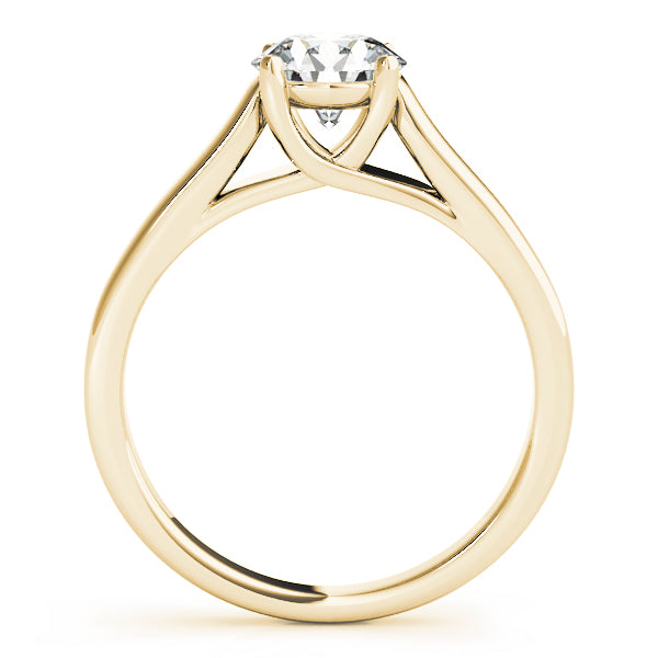 18K Yellow Gold 1 CT Round Diamond Engagement Ring
